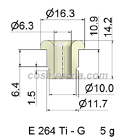 WIRE GUIDE GROOVED EYELET E 264 TIG