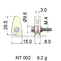 WIRE GUIDE CAGED PULLEY NT 002 DIMENSIONS